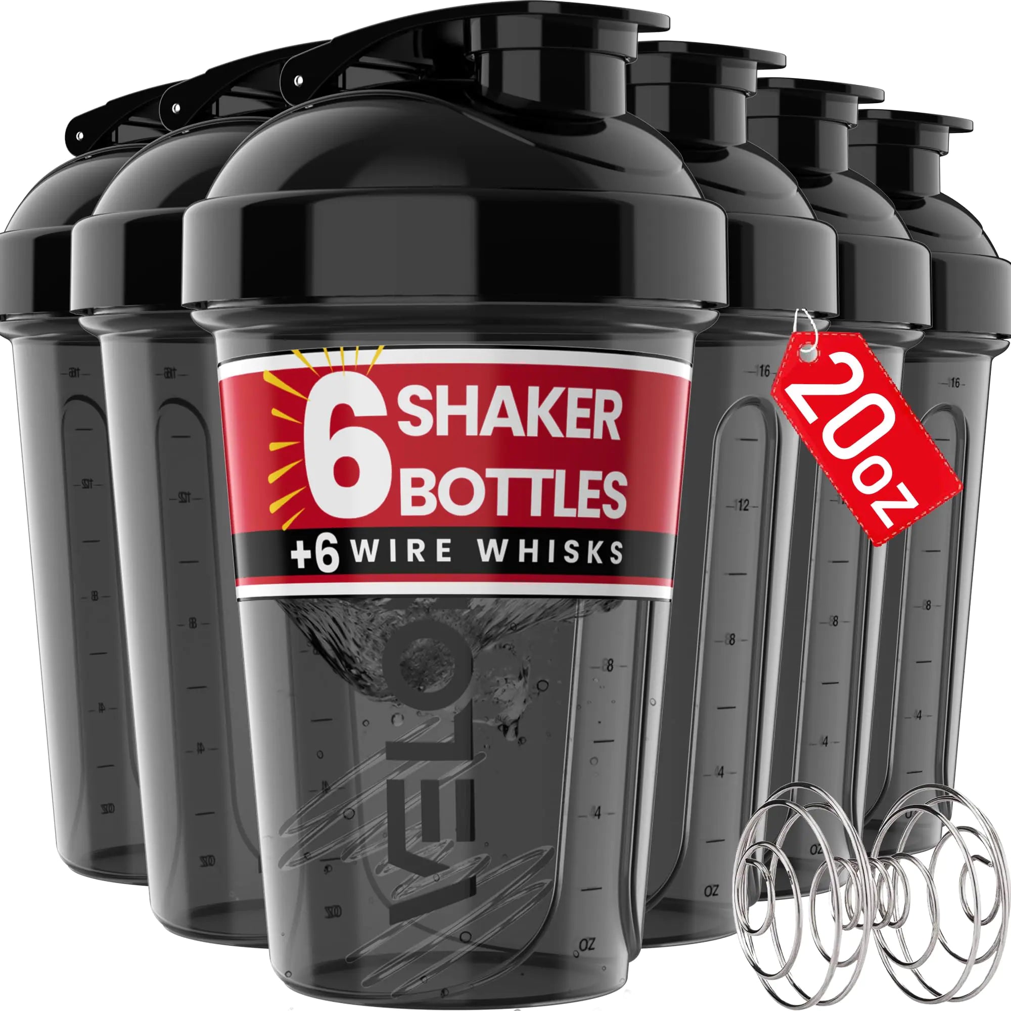 Hexa-Basic SHAKER VELOMIX NEGRO (Pack.6)